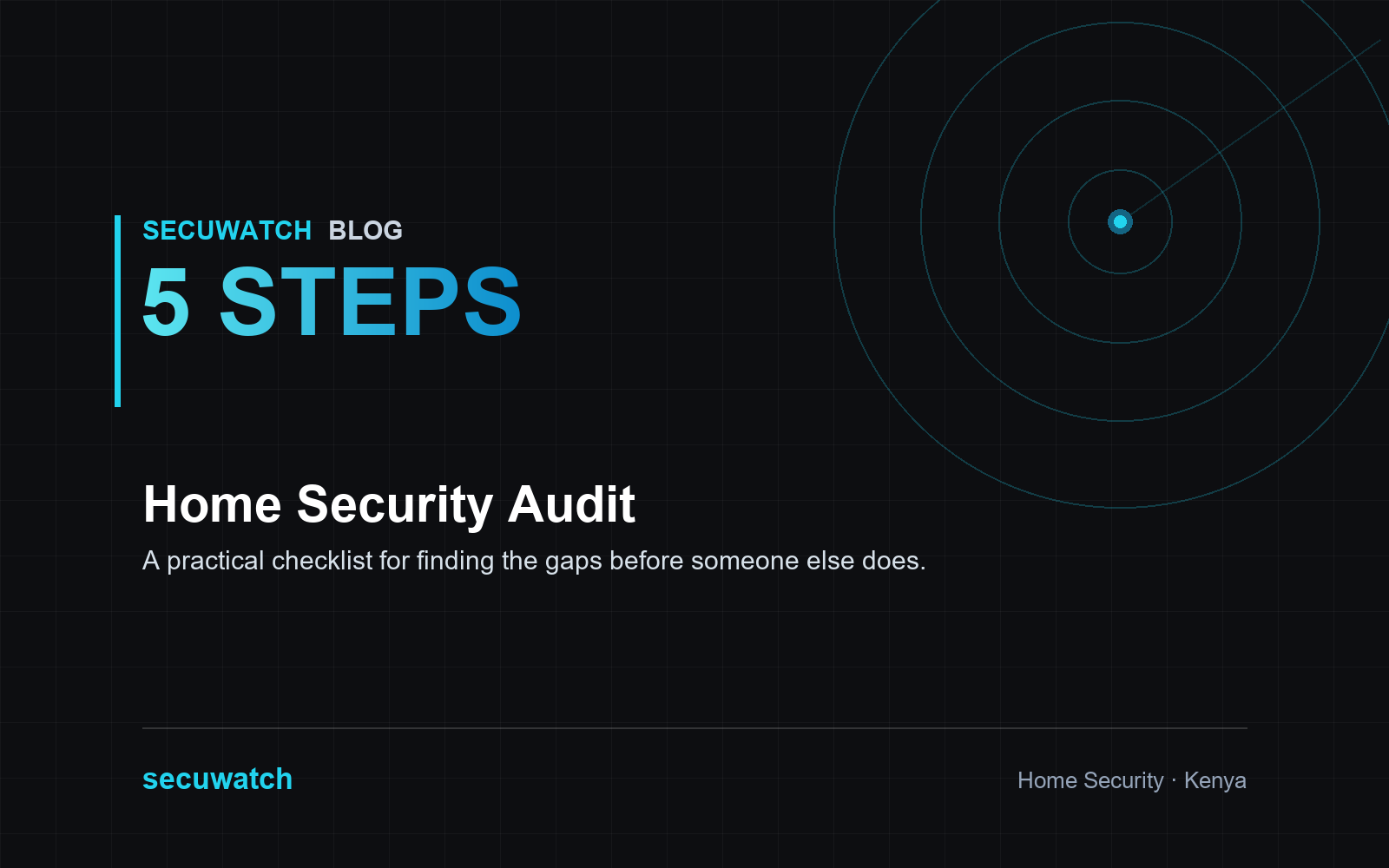Home Security Audit: A Step-by-Step Checklist for Protecting Your Property