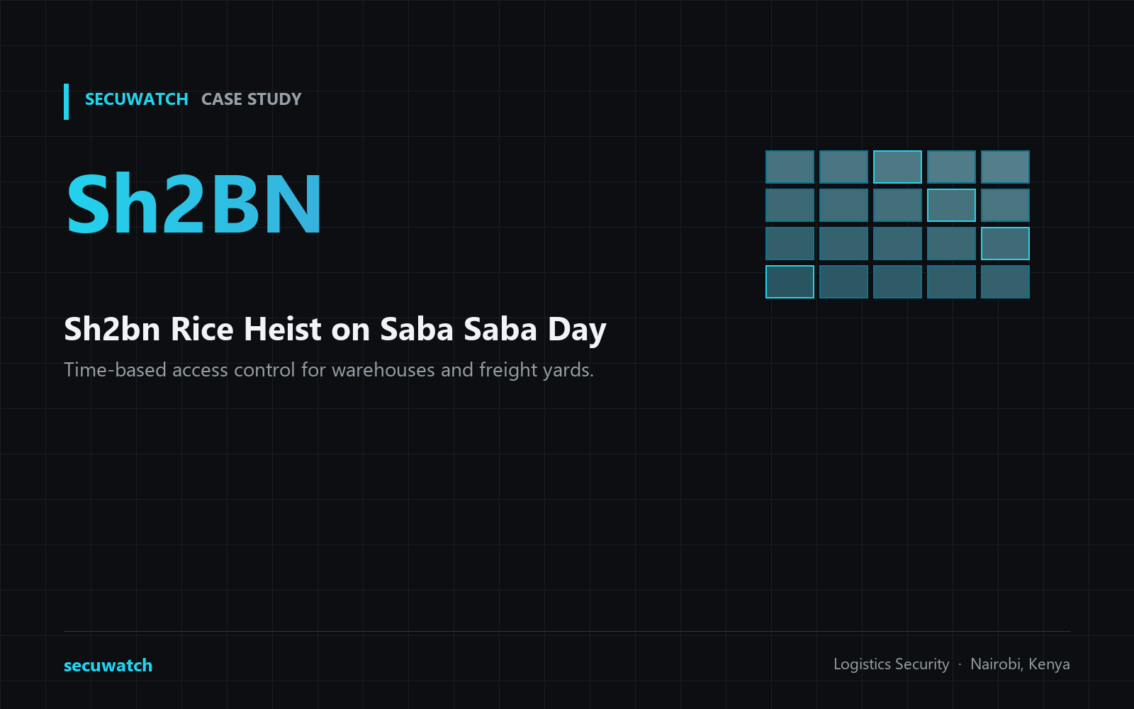 Sh2bn Rice Heist on Saba Saba Day: A Case Study in Warehouse Access Control and Yard Security